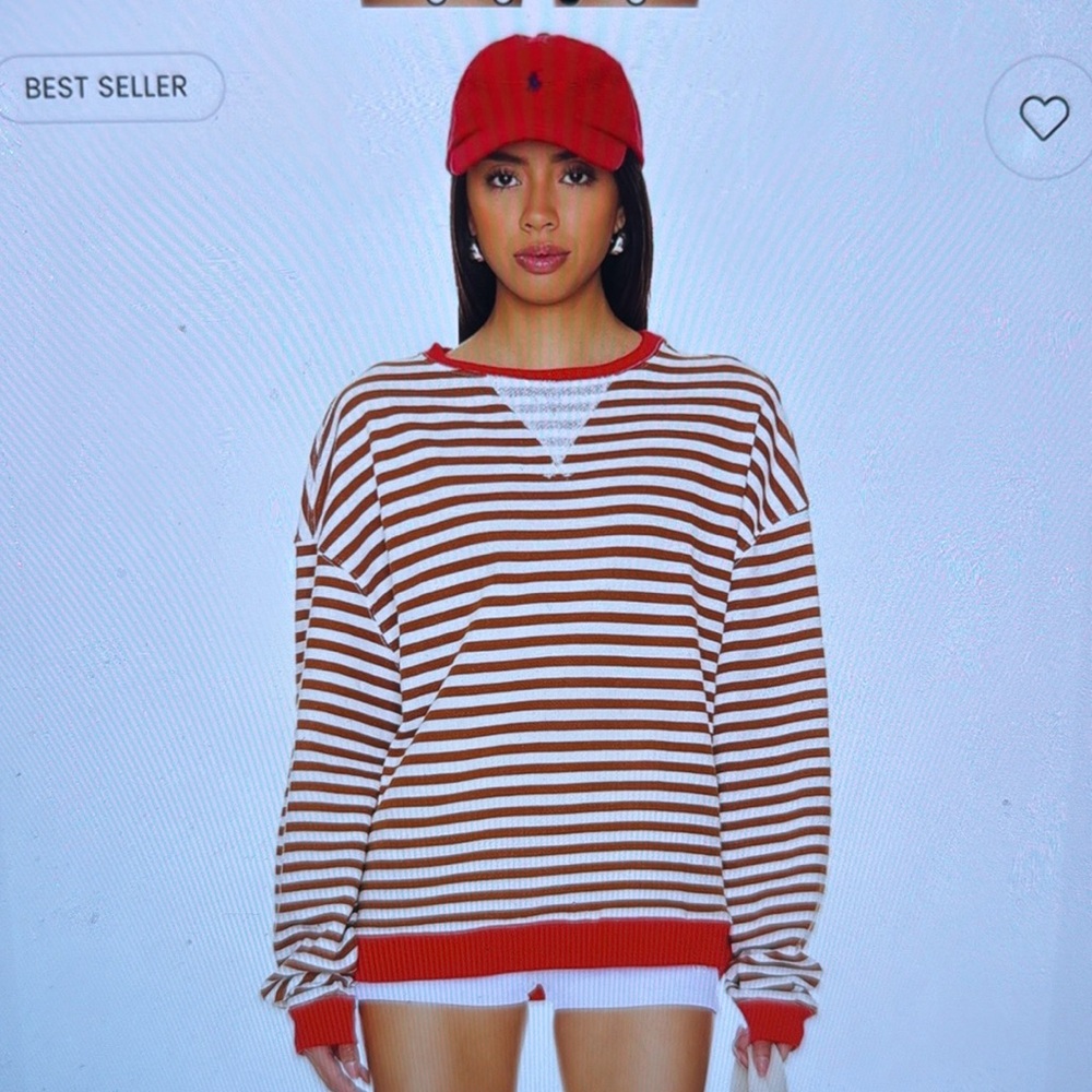 We The Free Classic Striped Oversized Crewneck
EUC